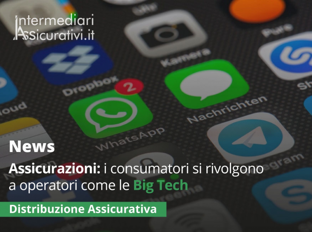 Assicurazioni: i consumatori si rivolgono a operatori come le Big Tech